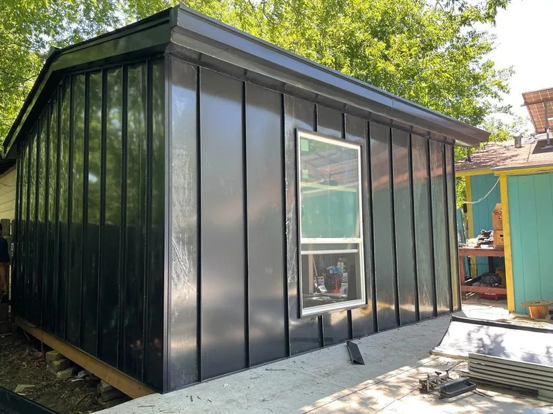 Black standing seam metal wall panels for Metal Roof Installation in Alum Rock